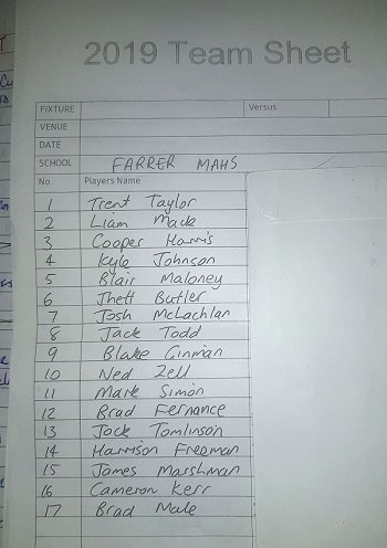 farrer mahs schoolboy cup semi final team list