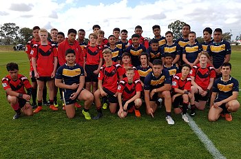 Endeavour SHS and Westfields SHS Under 14s Buckley Shield 2019 Semi Finals Team Photo (Photo : steve montgomery / OurFootyTeam.com) 