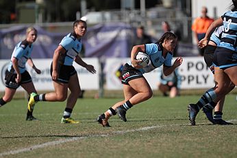 Cronulla Sharks v CabramattaTwo Blues Action (Photo : steve montgomery / OurFootyTeam.com)