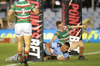 Frankie Pele powers over for a try - Cronulla - Sutherland Sharks u20s v South Sydney Rabbitohs Rnd 20 Action (Photo : Steve Montgomery / OurFootyTeam.com)