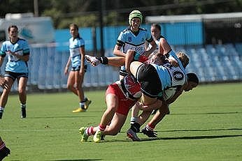 Cronulla Sharks v Illawarra Steelers 2019 U18 Tarsha Gale Cup 1st Half Action (Photo : steve montgomery / OurFootyTeam.com)