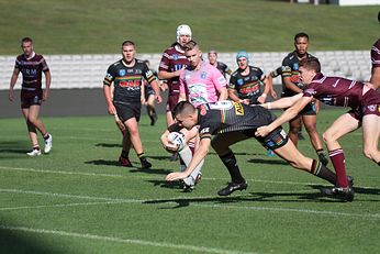 Jake HAY Smashes thru for his 1st Try - Semi Finals Penrith Panthers v Manly-Warringah SeaEagles U16 Harold Matthews Cup Rnd 10 Action (Photo : steve montgomery / OurFootyTeam.com)