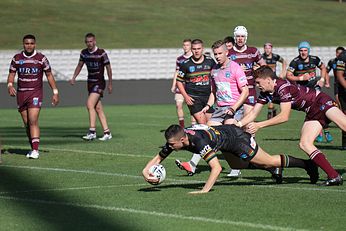 Jake Hay dives in for a Try - NSWRL Harold Matthews Cup Semi Finals Manly SeaEagles v Penrith Panthers (Photo : Steve Montgomery / OurFootyTeam.com)