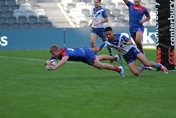 2019 Harold Matthews Cup Grand Final Newcastle v Canterbury Action (Photo : Steve Montgomery / OurFootyTeam.com) 