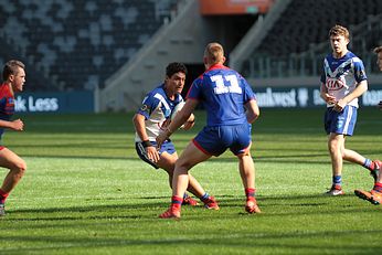 NSWRL Harold Matthews Cup 2019 Grand Final Newcastle KNIGHTS v Canterbury-Bankstown BULLDOGS U16 Harold Matthews Cup Rnd 13 Action (Photo : Steve Montgomery / OurFootyTeam.com)