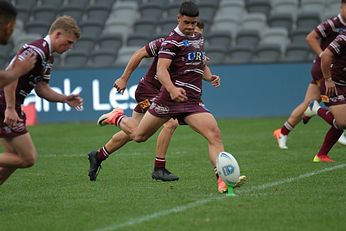 Josh Schuster gets the 2nd half going SG Ball Cup Grand Final Manly SeaEaglesv Illawarra Steelers ACTION PHOTO'S (Photo : Steve Montgomery / OurFootyTeam.com)