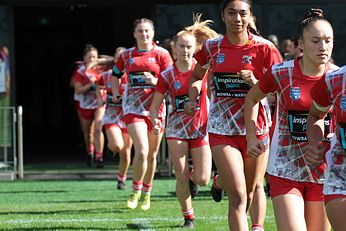 Tarsha Gale Cup Newcastle Knights v Illawarra Steelers U18 Tarsha Gale Cup u18 Girls Rugby League Rnd 13 Action (Photo : steve montgomery / OurFootyTeam.com)