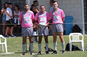 Jayden Kastelan, Seamus Carroll, Andrew Celona Referee's - Cronulla Sharks v St. GEORGE DRAGONS- Tarsha Gale Cup Rnd 2 (Photo : steve montgomery / OurFootyTeam.com)