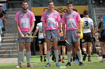 Mitchell Pitschieder, Mitchell Robinson & Elijah Fernance Referee's - NSWRL Harold Matthews Cup Rnd 4 Cronulla - Sutherland Sharks v Penrith Panthers (Photo : steve montgomery / OurFootyTeam.com)