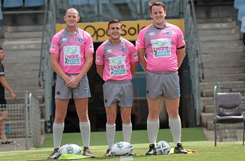 Cody Simmons, Toby Holder and Todd Ripps - Referee's - NSWRL SG Ball Cup Rnd 4 Cronulla - Sutherland Sharks v Illawarra Steelers (Photo : steve montgomery / OurFootyTeam.com)