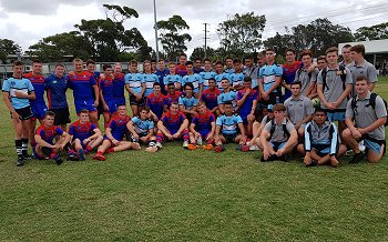 Cronulla Sharks and the Newcastle Knights Harold Matthews Rnd 6 TeamPhoto (Photo : steve montgomery / OurFootyTeam.com) 