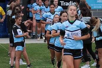 Knights v Sharks U18 Tarsha Gale Cup Girls Rugby League Action (Photo : steve montgomery / OurFootyTeam.com)