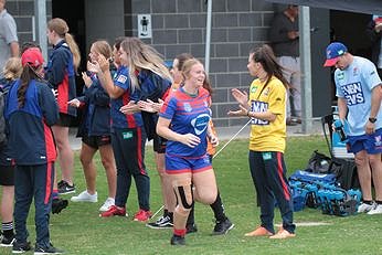 Cronulla Sharks v Newcastle Knights Tarsha Gale Cup u18 Girls Rugby League Rnd 6 Action (Photo : steve montgomery / OurFootyTeam.com)