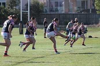 Cronulla Sharks v Sydney Roosters Indigenous Academy Tarsha Gale Cup u18 Girls Rugby League Trial Match Action (Photo : steve montgomery / OurFootyTeam.com)