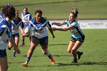 Canterbury-Bankstown BULLDOGS Cronulla Sharks Tarsha Gale Cup Rnd 9 u18 Girls Rugby League Action (Photo : steve montgomery / OurFootyTeam.com)