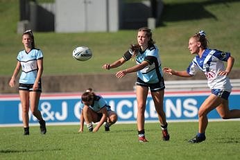 Bulldogs v Sharks U18 Tarsha Gale Cup Girls Rugby League Action (Photo : steve montgomery / OurFootyTeam.com)