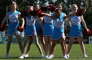The Hills SHS CHEERLEADERS at the Arrive alive Cup (Photo : ourfootymedia)