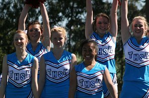 The Hills SHS CHEERLEADERS at the Arrive alive Cup (Photo : ourfootymedia)