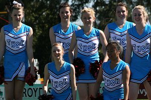 The Hills SHS CHEERLEADERS at the Arrive alive Cup (Photo : ourfootymedia)