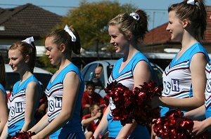 The Hills SHS CHEERLEADERS at the Arrive alive Cup (Photo : ourfootymedia)