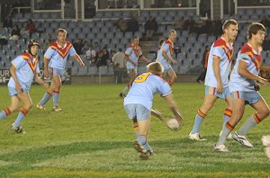 Smally passes from dummy half - De la Salle Vs Gymea Gorilla's Rnd 3 at Shark Park ( Photo : ourfooty media)