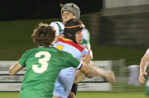 Nick Pleasence about to be tackled - De la Salle Vs Gymea Gorilla's Rnd 3 at Shark Park ( Photo : ourfooty media)