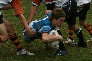 Tommy McLennan dives over for a gr8 try - Sharks U 15's Vs FWAS (Photo : ourfooty media)