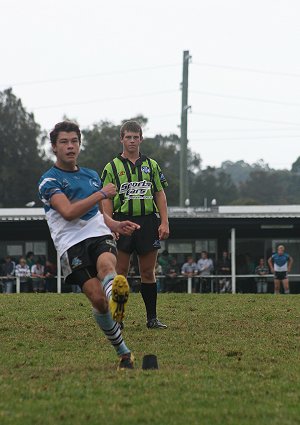 Michael Morris with another successful conversion - Sharks U 15's Vs FWAS (Photo : ourfooty media)