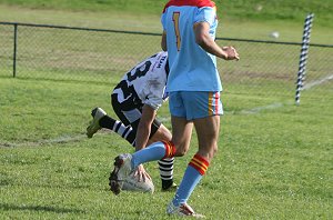Stacey Morell puts the ball down for a try - Cronulla Caringbah Vs De La salle U 15A's Rnd 12 (Photo's : ourfooty media)