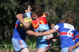 De La Salle Vs Engadine Dragons U 15a's Rnd 17 action ( Photo : ourfooty media ) 