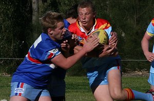 De La Salle Vs Engadine Dragons U 15a's Rnd 17 action ( Photo : ourfooty media ) 