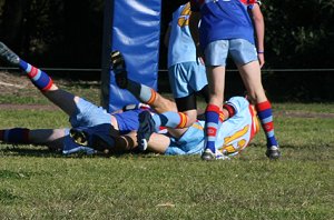 De La Salle Vs Engadine Dragons U 15a's Rnd 17 action ( Photo : ourfooty media ) 