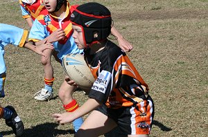 De La Salle Vs Yarrawarra Tigers U 8B's action (Photo's : ourfooty media) 