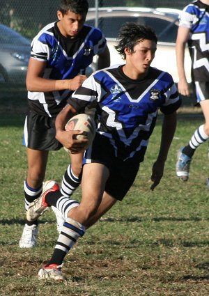 Joseph Drinkwater go things going in the 2 nd half Gymea Vs Cronulla U15A's Rnd 5 (photo : ourfooty media)