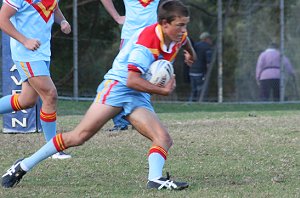 Doin Beattie charges up the park - U15A's Roosters Vs De La Salle (Photo : ourfooty media)