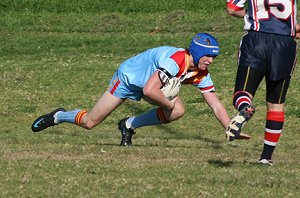 Nick Ratcliffe is in for a good try U15A's Roosters Vs De La Salle (Photo : ourfooty media)