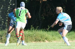 Daniel Vidot heads to the try line in a trail against the Sharks early this year ( photo : ourfooty media) 