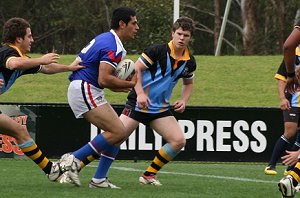 Ali Hijazi Bulldogs SG Ball runs hard Sydney CHS Rugby League Trails - Under 18 get it on 