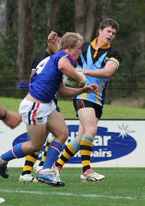 Jacob Denford Engadine HS/Sharks SG Ball)  Sydney CHS Rugby League Trails - Under 18 get it on ( Photo : ourfooty media)