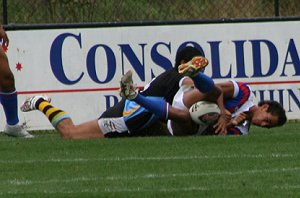 Sydney CHS Rugby League Trails - Under 18 get it on ( Photo : ourfooty media)