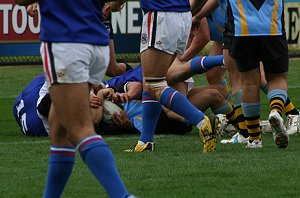 Sydney CHS Rugby League Trails - Under 18 get it on ( Photo : ourfooty media)