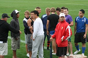 Sydney Red Under 15's - Sydney CHS Rugby League Trials - Under 18 get it on ( Photo : ourfooty media)