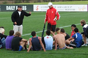 Dave Howlett & the Sydney Red Under 15's - Sydney CHS Rugby League Trials - Under 18 get it on ( Photo : ourfooty media)