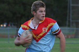 Reece Davidson heads for the try line - De La Salle v St. John's Bosco U16A's Rnd 8 aCTioN (Photo's : ourfooty media)