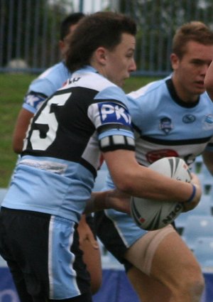 Luke Dodge charges into the Raiders line - Cronulla v Canberra HMC Rnd 8 aCTioN (Photo's : ourfooty media) 