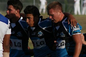 Mick Morris, Micheal Lichaa & Sam Baraket ready to battle their big opponents - Bulldogs vs Sharks Matty's Cup trial game 