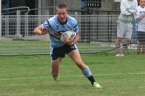 Ben Stratton heading to the try line - Cronulla Sharks V Newcastle Knights SG Ball Rnd 2 action (Photo's : ourfooty media)