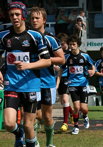 Cronulla Sharks Academy Under 13's v Burleigh BEARS action (Photo : ourfootymedia) 