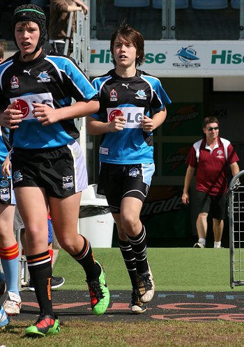 Cronulla Sharks Academy Under 13's v Burleigh BEARS action (Photo : ourfootymedia) 