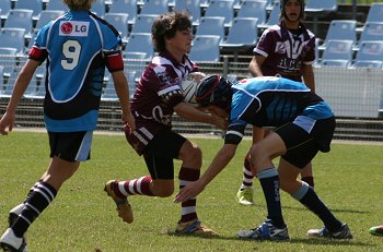 Cronulla Sharks Academy Under 13's v Burleigh BEARS action (Photo : ourfootymedia) 